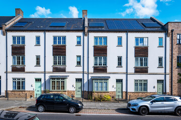 traditional detached house within residential estate in England UK