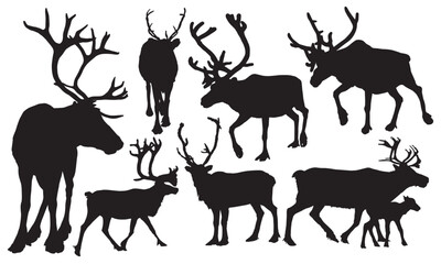 silhouette deer set