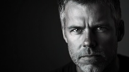 Contemplative Black and White Portrait of a Beautiful Subject