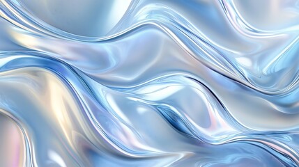 Obraz premium Abstract background. Smooth rainbow colors with soft patterns in pearl white and pastel blue tones, creating a luxurious and soft effect.