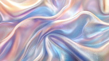 Fototapeta premium Abstract background. Smooth rainbow colors with soft patterns in pearl white and pastel blue tones, creating a luxurious and soft effect.