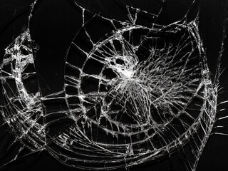 Texture of broken smartphone glass. Abstract background.