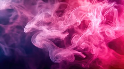 Fototapeta premium Ethereal Pink Mist. Soft Cloud of Pink Fog Flowing with Easy Elegance in Rich Red Tones