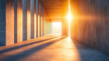 Light beams piercing through abstract barriers, representing breakthroughs in organizational vision