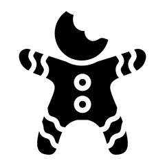 Gingerbread bite Solid Icon