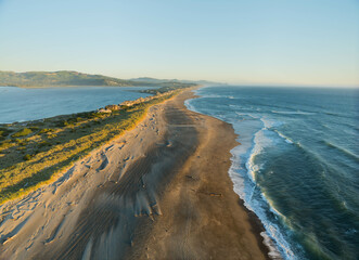 A beach with a beautiful ocean view