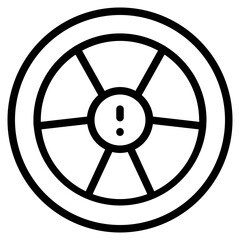 Fototapeta premium Hazard Line Icon