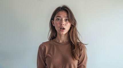 Obraz premium woman with a expression of surprise