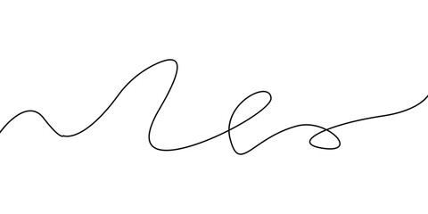 Fototapeta premium Curved single line vector