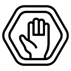 Obraz premium Stop Line Icon