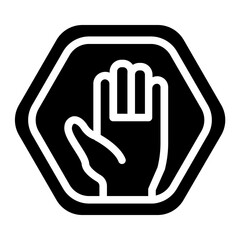 Obraz premium Stop Solid Icon