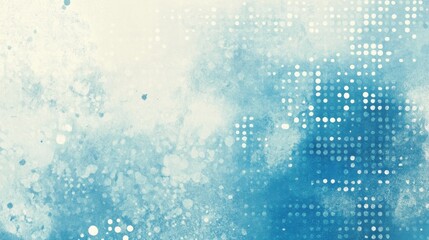 Fototapeta premium Abstract blue watercolor background with halftone effect.