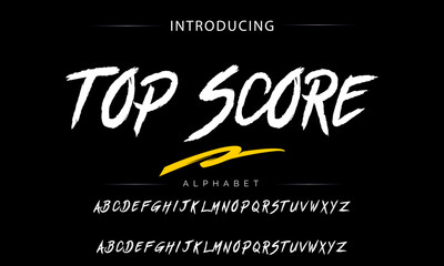 Obraz premium Stylish brush painted an uppercase vector letters, alphabet, typeface.