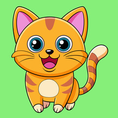 cheerful playful cat