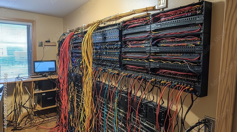 Poster data center cabling and network infrastructure setup