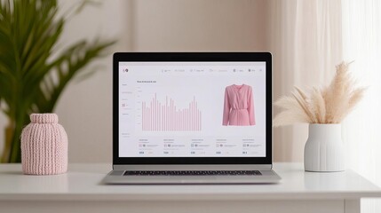 UX for a fashion trend analysis platform, featuring interactive charts and industry forecasts, fashion trends UX, insightful design
