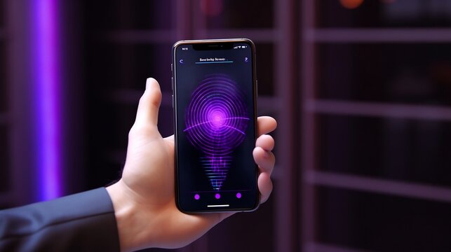 AI driven voice recognition technology enabling hands free control and of a modern smartphone  Seamless interaction through voice commands and gestures for a futuristic high tech user experience