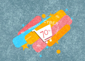 Cyber ​​Monday Sale banner design template for social media advertising