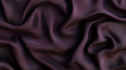 Fototapeta premium Flowing waves of smooth silk in rich purple hues, abstract 3D rendering, luxurious and elegant texture.