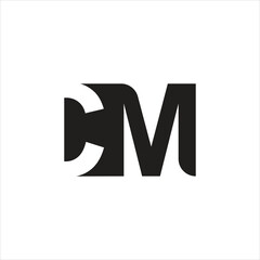 Fototapeta premium Elegance CM letter logo design.C negative space, modern business and company identity