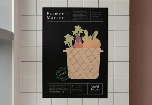Black And Brown Farmer's Promotion Flyer 