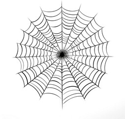 Obraz premium Intricate spider web glistening in sunlight