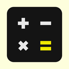 Obraz premium Calculator black app icon. Calculator application icon. 