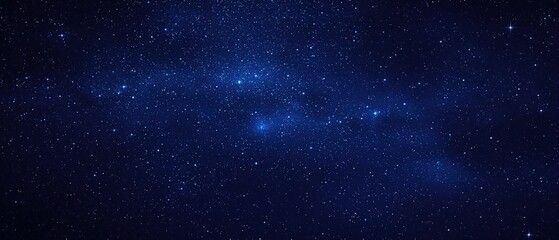 Fototapeta premium Deep blue night sky with stars and constellations, universe, celestial bodies, darkness, astronomy, stars