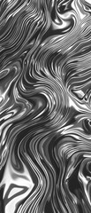 Metal background with a stylized wave pattern and a metallic finish, dynamic lines, wave patterns, industrial aesthetic, stylized waves, modern designs