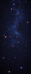 Fototapeta premium Shimmering starfield on a clear dark blue background, twinkling stars, stardust, starfield, cosmos, nebulae