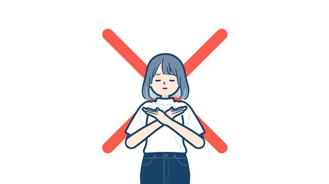 T-shirt inner color hair woman_pose making X arms_with alpha channel