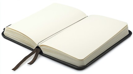 Open Notepad with Soft Lighting on White Background