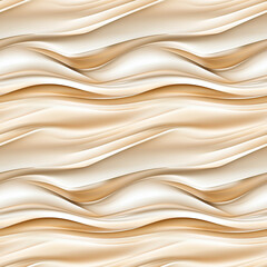 Obraz premium Beige and white seamless wave pattern, elegant abstract design