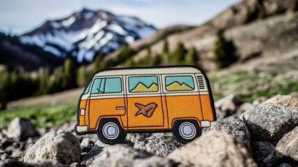 Adventure Van Vintage Patch: Retro Camper Van Patch for Road Trip Enthusiasts