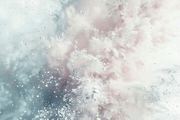 Fototapeta premium Explosion of pastel powder splattering with freeze. Abstract&nbsp;dust&nbsp;splatte. Generative AI tools