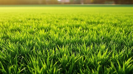 Obraz premium Lush green grass on a short cut sports field background , green grass, stadium fields, green lawn