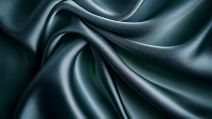 Fototapeta premium Elegant Dark Satin Fabric Texture with Smooth Surface and Gentle Draping for Textile and Fashion Applications