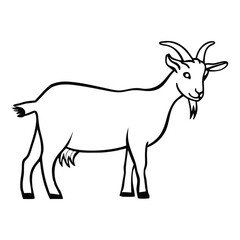 Obraz premium Goat line art vector