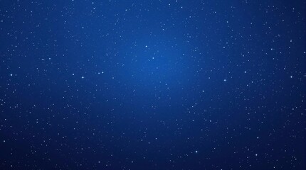 Obraz premium Dark blue background with numerous small white dots representing twinkling stars, space, universe, night sky