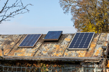 Clean Energy Panels on Residential Roof