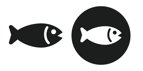 Obraz premium Icons meaning fish and fishing