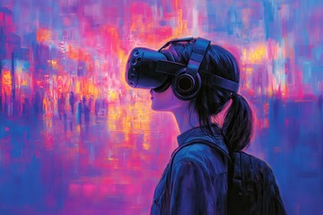 Students Explore 3D Simulation with VR Headsets in Tech Room