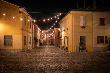 city center Cesenatico Rimini Riviera Romagnola Italy at night