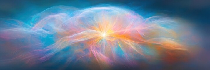 Fototapeta premium A vibrant cosmic scene depicting swirling colors and light, evoking a sense of wonder.