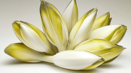 A Cluster of Fresh Chicory Heads Ready For Use