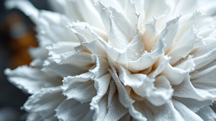 Close-up of a delicate white flower with intricate petals