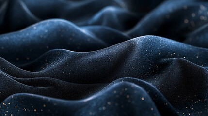 Obraz premium Dynamic blue particle wave. Futuristic point glowing wave and flow digital structure. Data technology with isolated on black background vector illustration wallpaper.