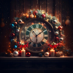 Festive Christmas Countdown Clock Marking the Days Until Christmas