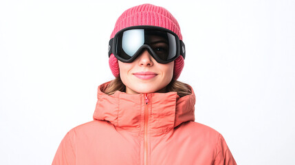 Woman in Stylish Winter Sportswear