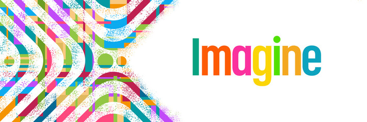 Obraz premium Imagine Colorful Background Rounded Squares Spatter Dots 